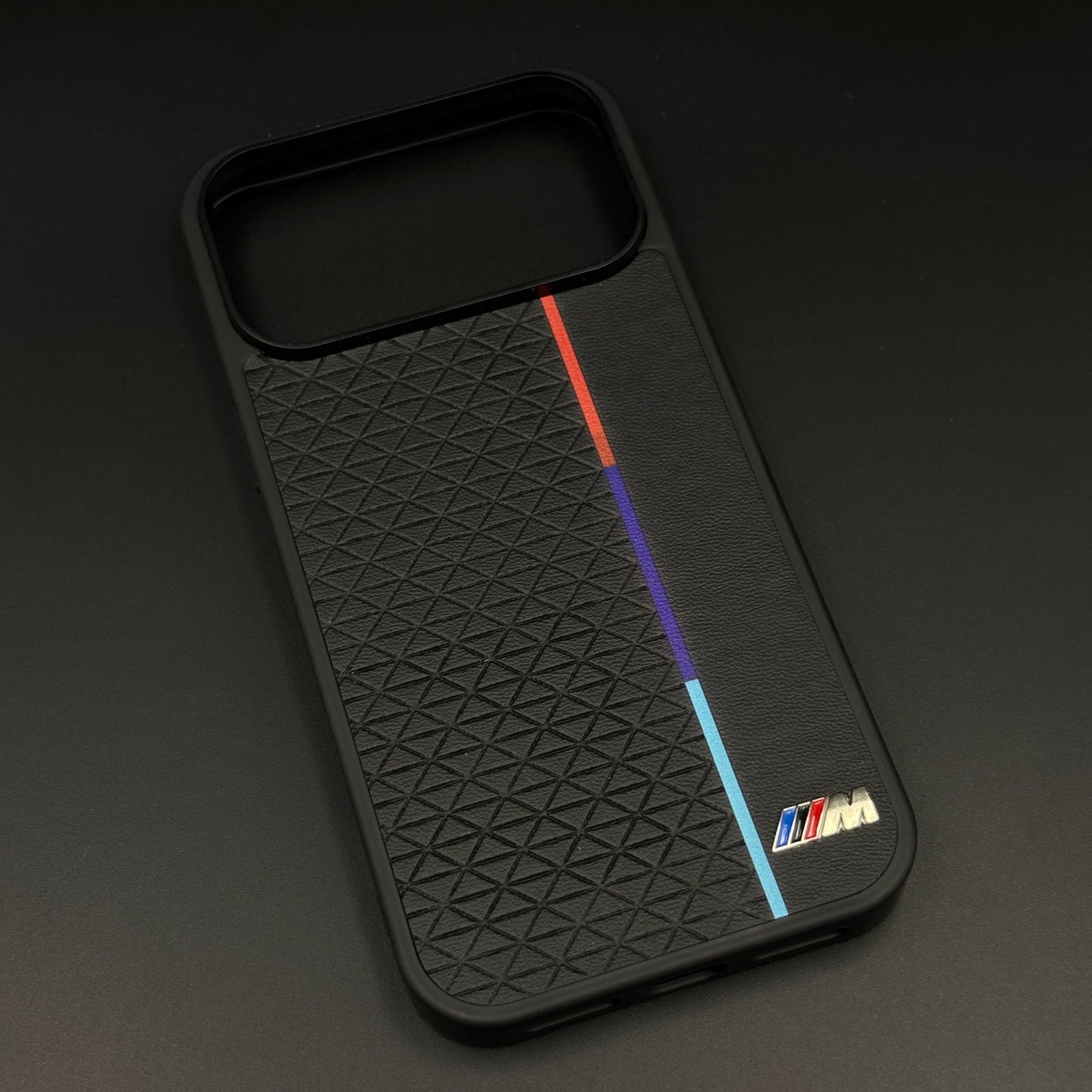 Performance M Tricolor Stripe Sports Car Logo Case for iPhone 17 Series | Textured Grip Back Cover