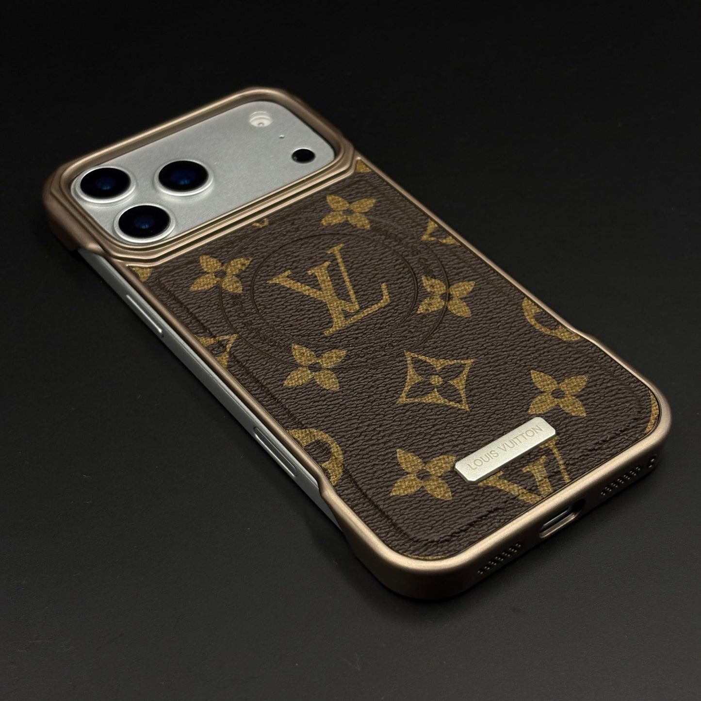 Luxury Branded Leather Fabric Mobile Case for iPhone 17 Series | Premium Textured Leather | MagSafe Compatible