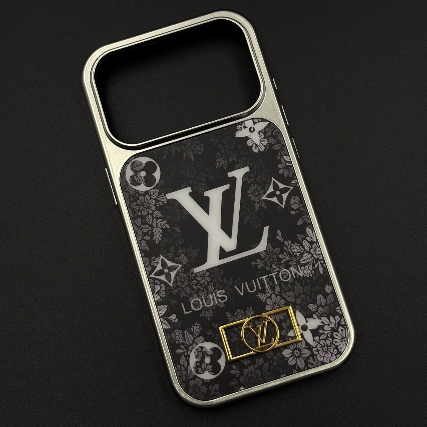 Luxury Floral Monogram Noir Designer Case for iPhone 17 Series