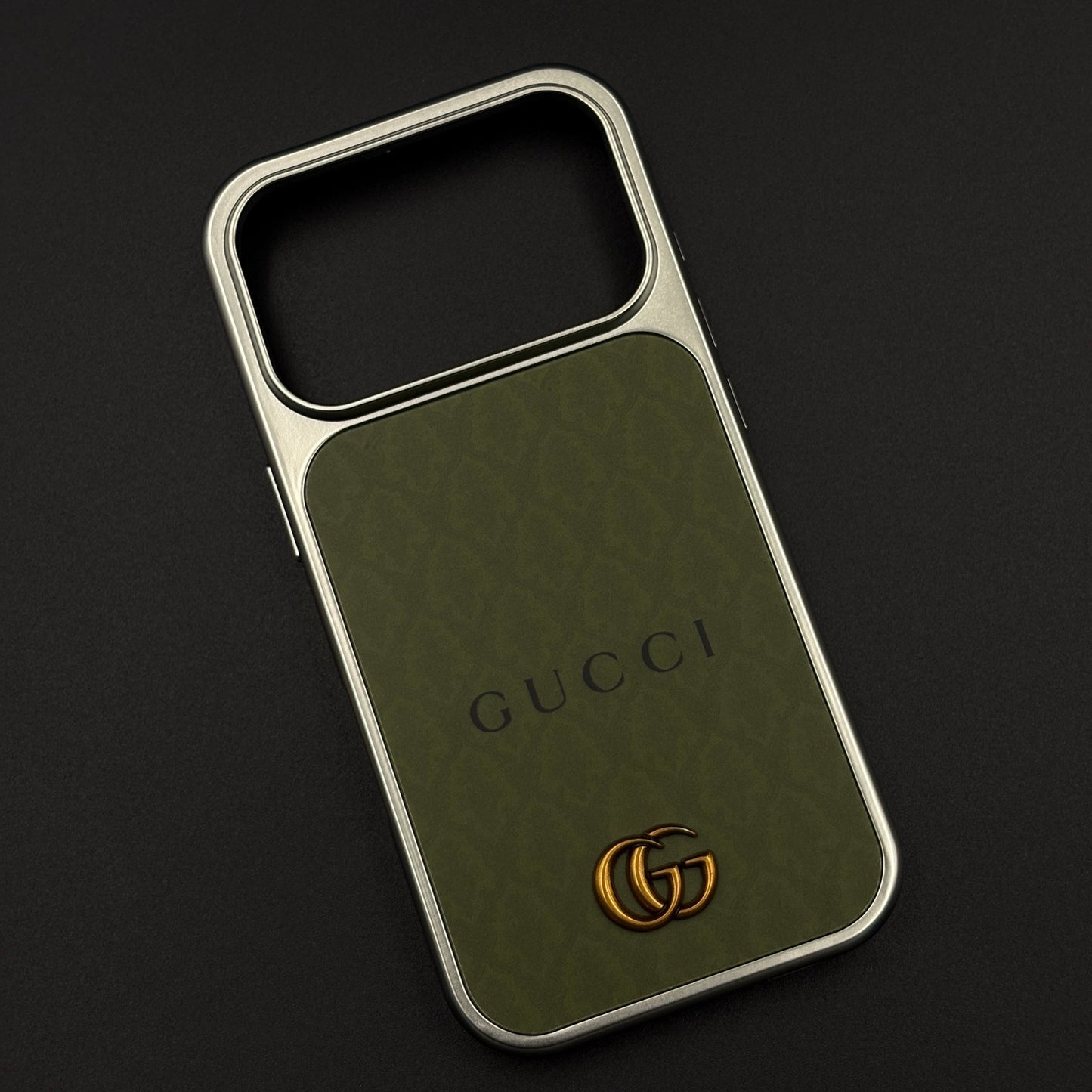 Luxe Olive GG Monogram Luxe Case for iPhone 17 Series