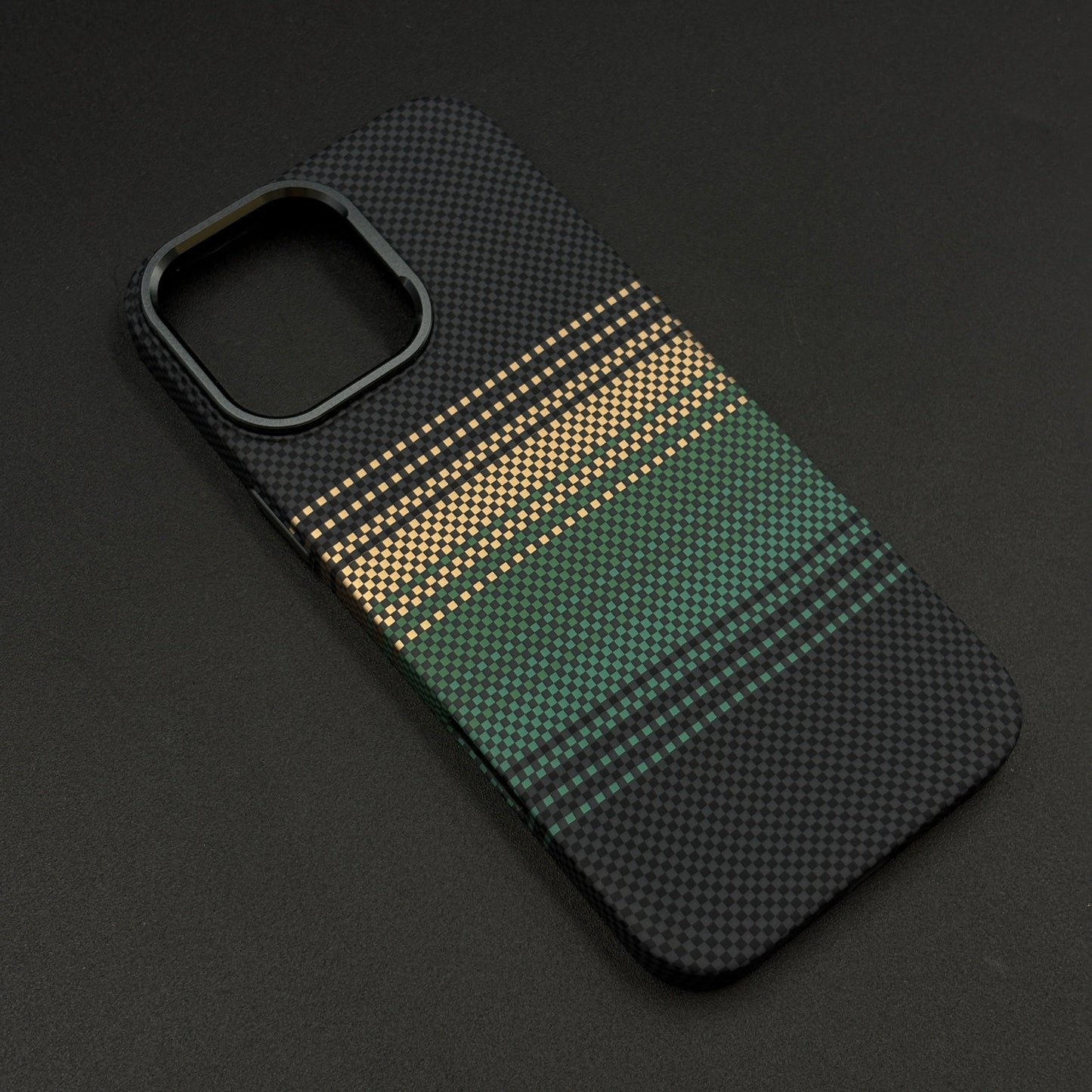 iPhone Series Pixelated Premium Slim Case | Rare Aramid Texture Finish | Real Carbon Fibre Feel | Hidden MagSafe