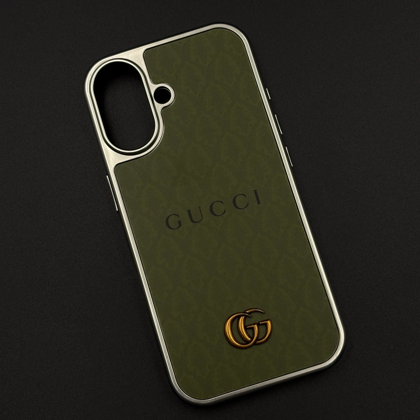 Luxe Olive GG Monogram Luxe Case for iPhone 17