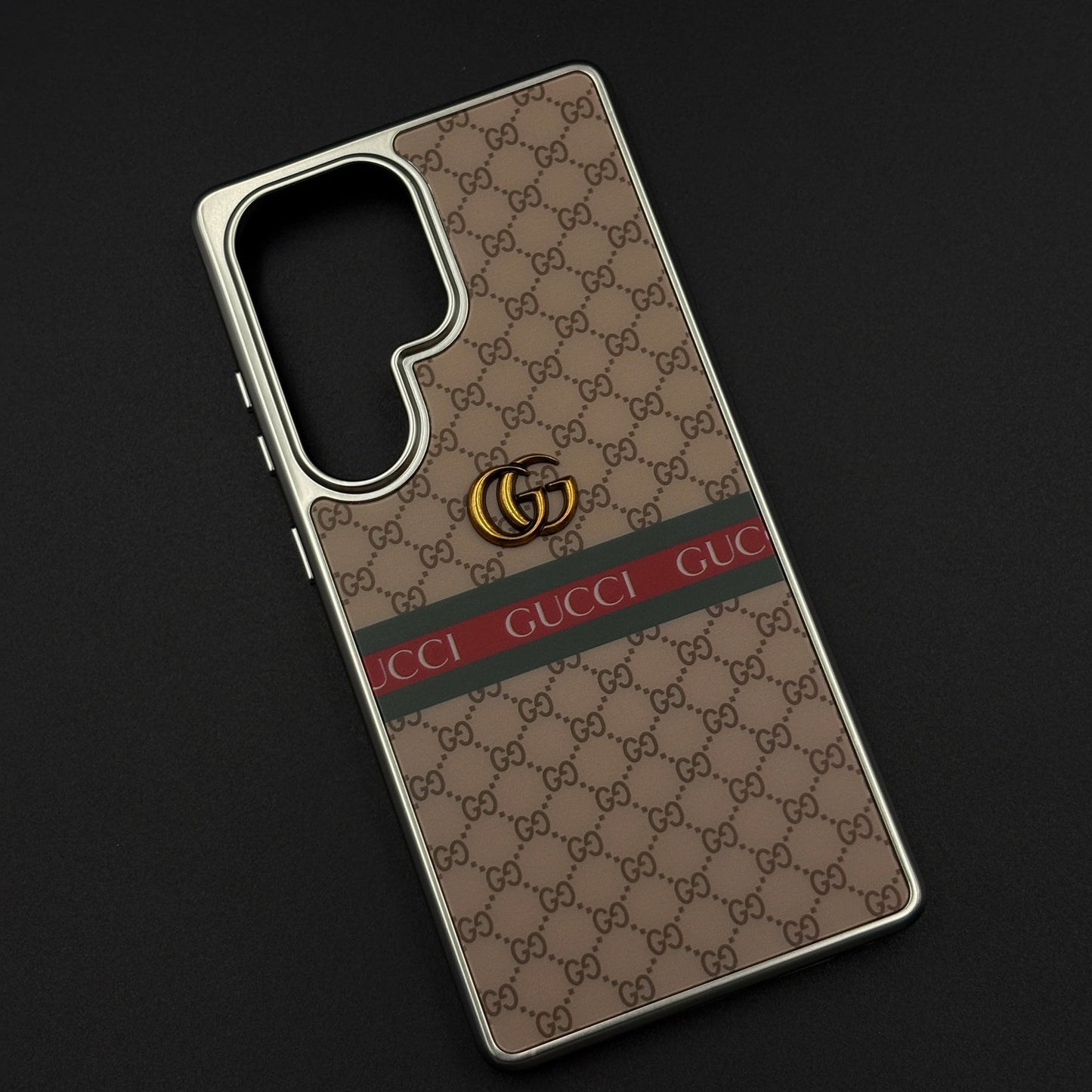 Heritage GG Stripe Monogram Luxe Case for Samsung Galaxy S25 Ultra