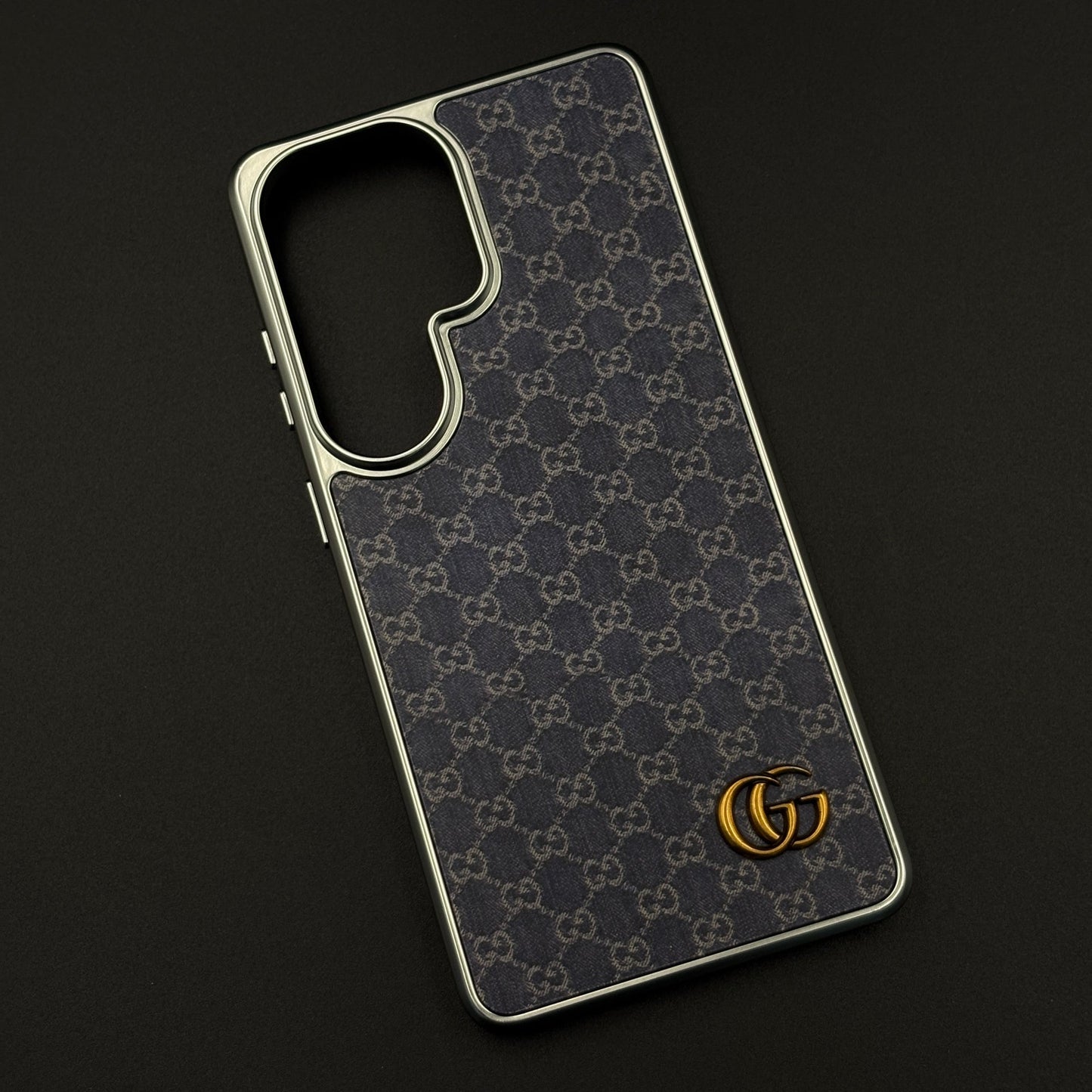 Faded Denim Style GG Monogram Luxe Case for Samsung Galaxy S26 Ultra