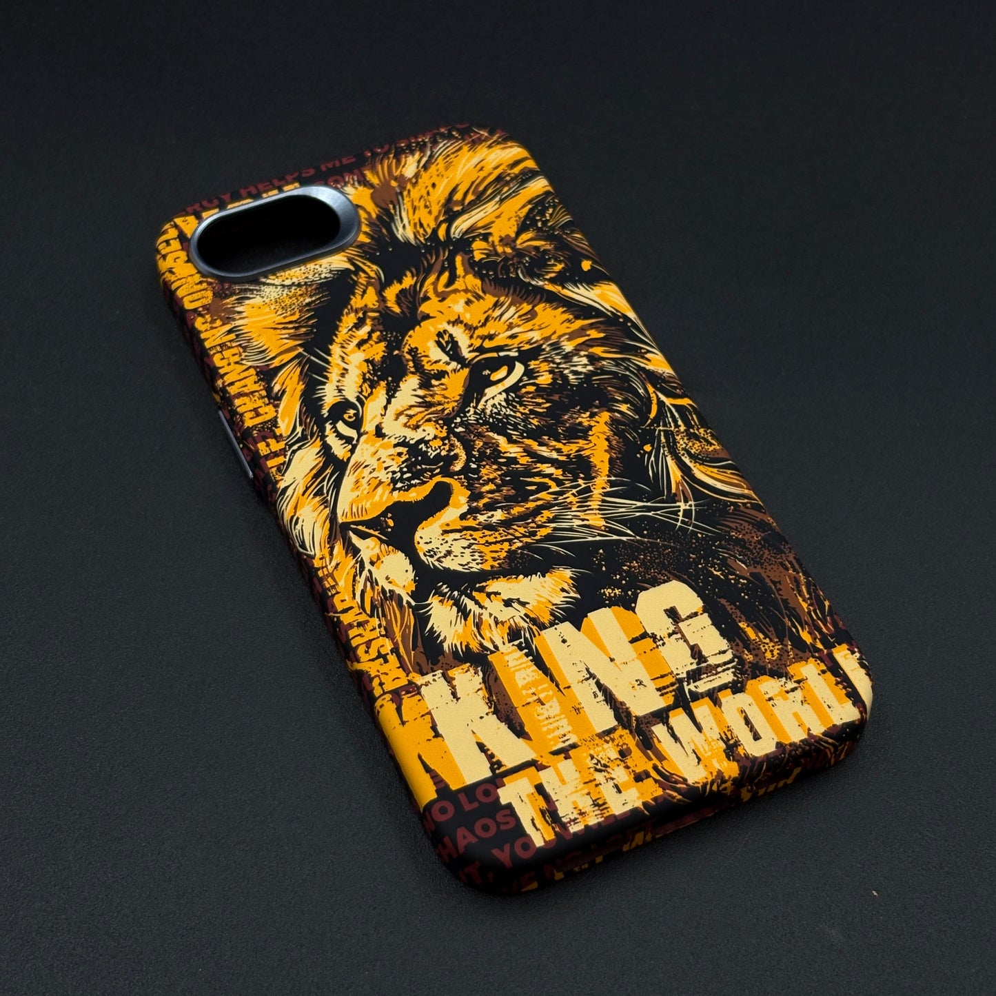 Aramid Texture Case Lion The King for iPhone 16E Carbon Fibre Feel | Hidden MagSafe | Ultra Slim Fit