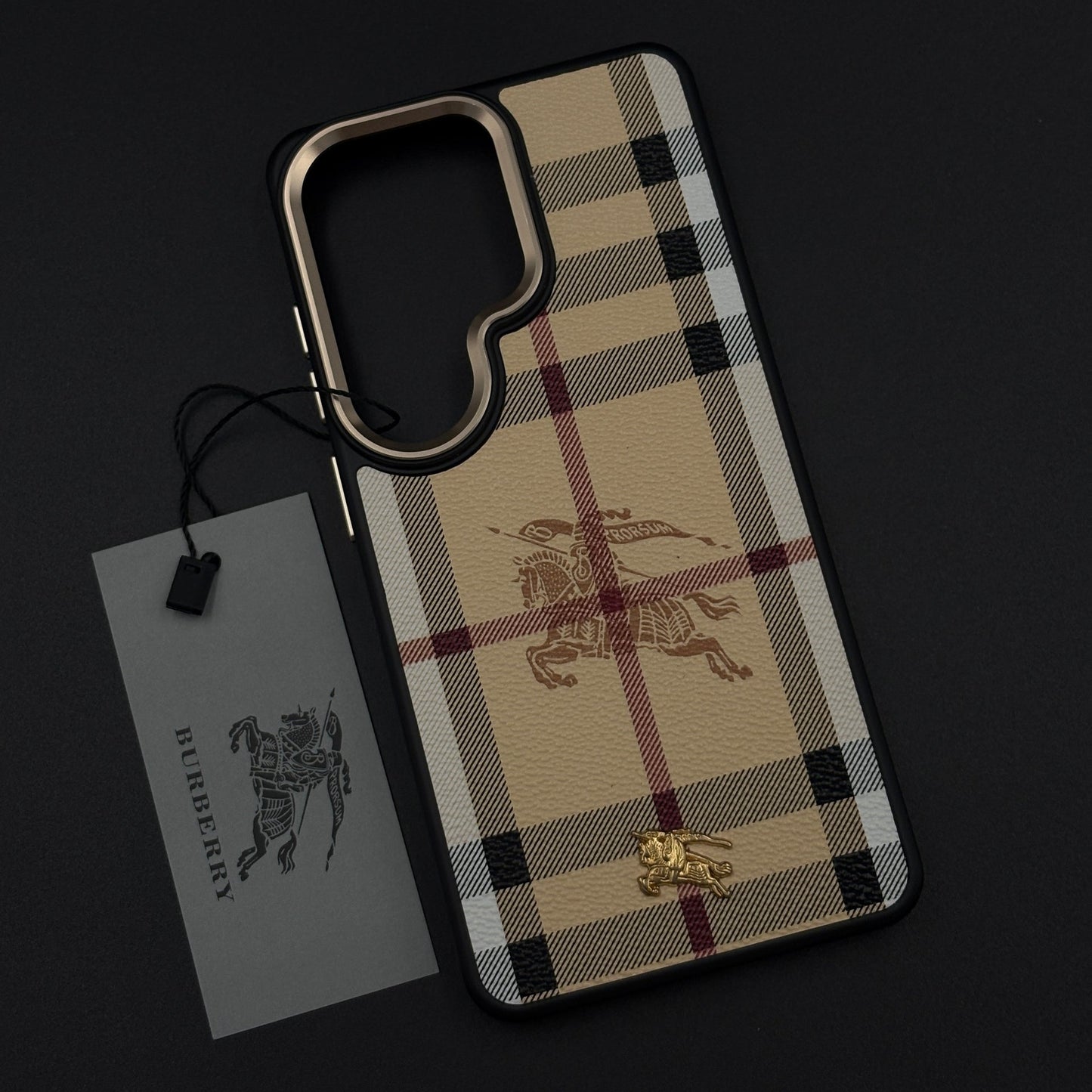 BBRY Luxe Heritage Plaid Case for Samsung Galaxy S26 Ultra with Gold Accent and Classic Check Finish