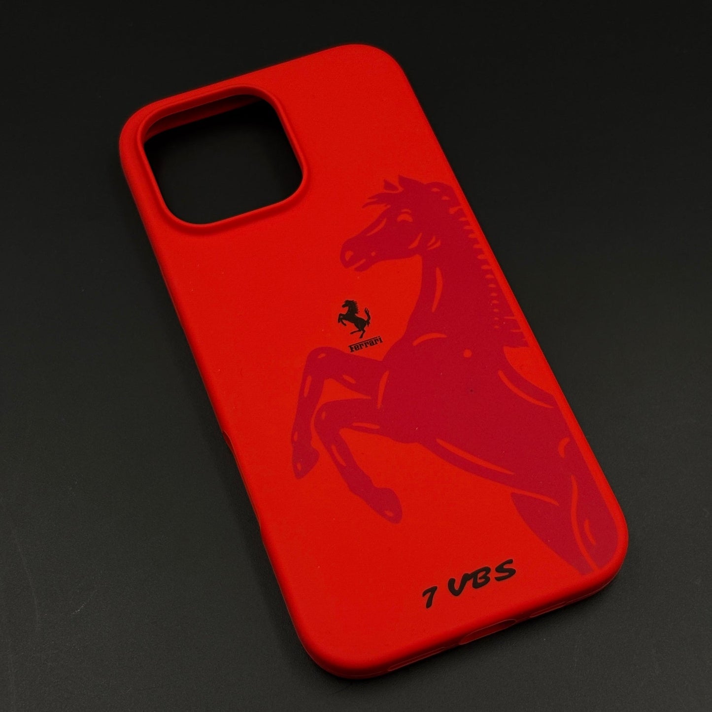 iPhone Sport Series FR Horse Premium Liquid Silk Red Silicone Case
