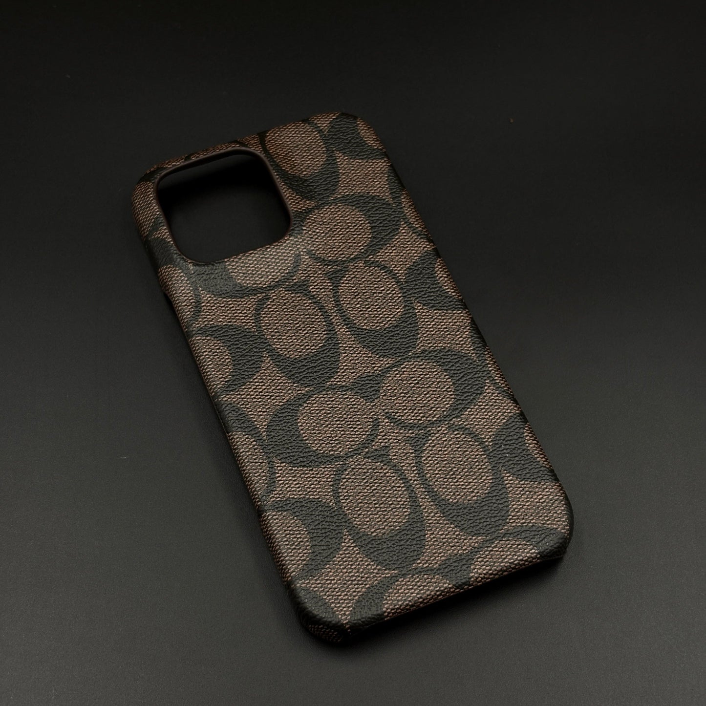 CC Pattern PU Leather Case Cover for iPhone | Iconic Luxury Brand | Slim Designer Fit