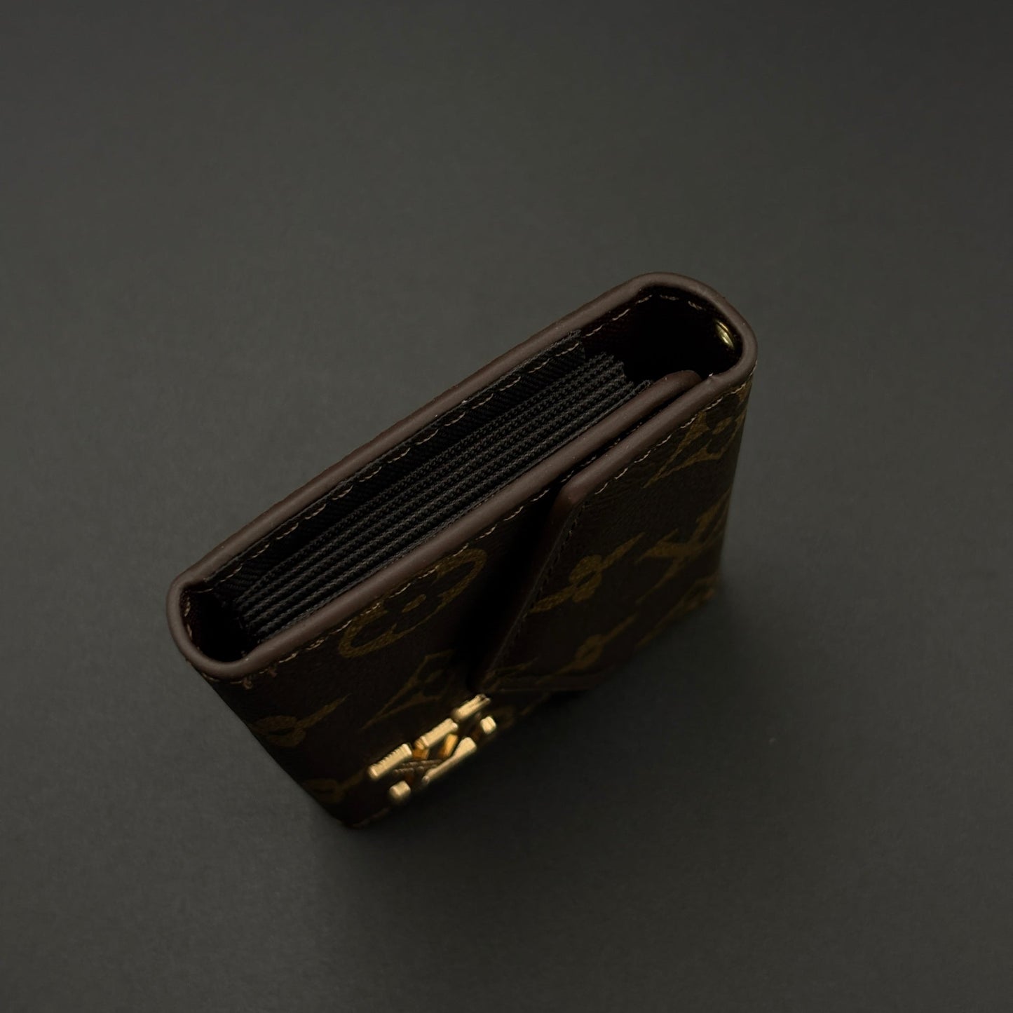 Luxury Fashion Brand Monogram Empreinte Victorine Leather Wallet Card Holder Strap with Box