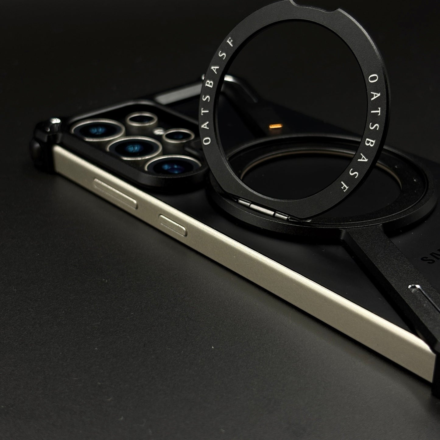 Z Shape Aluminium Metal Rotating Kickstand for Samsung Galaxy S24 Ultra | Frameless Design