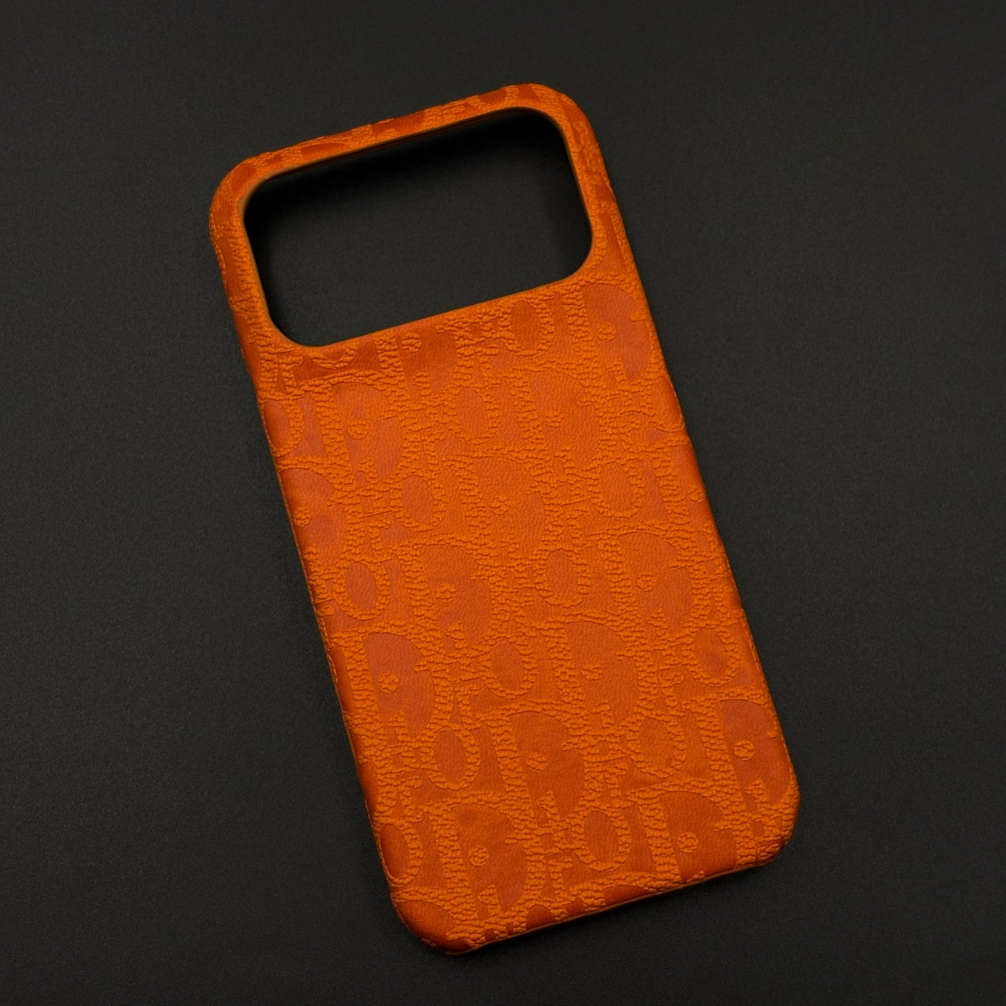 Luxury Oblique CD Monogram Orange Case Cover for iPhone 17 Series