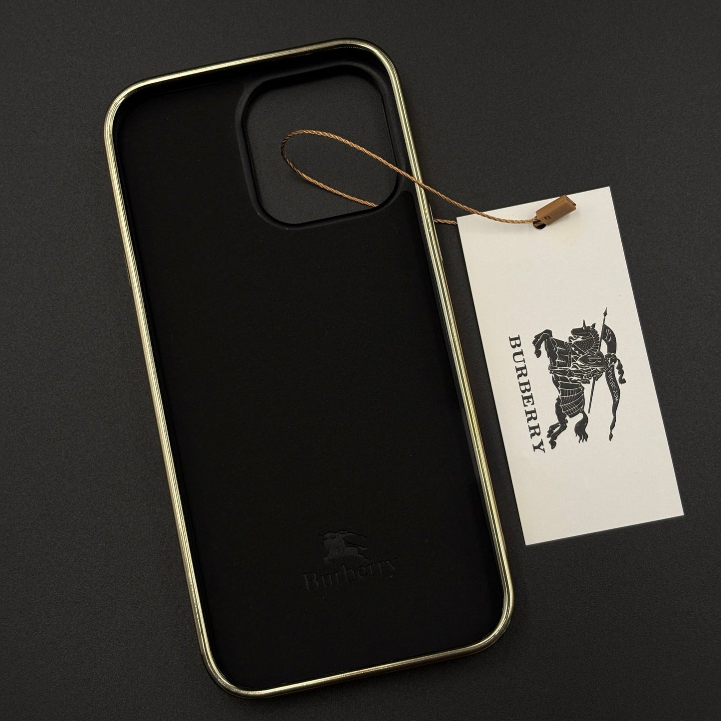 Gold Chrome Border BBRY Monogram Case for iPhone