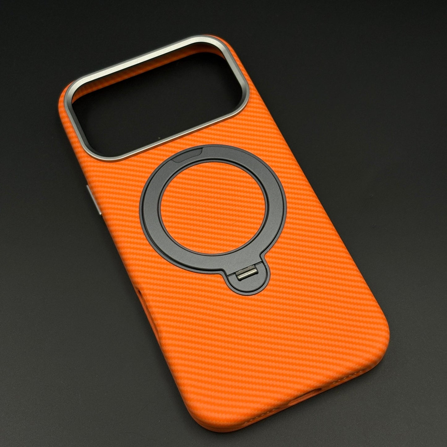 Carbon Fibre Case with Rotating Stand & MagSafe for iPhone 17 Series | Protective Cover