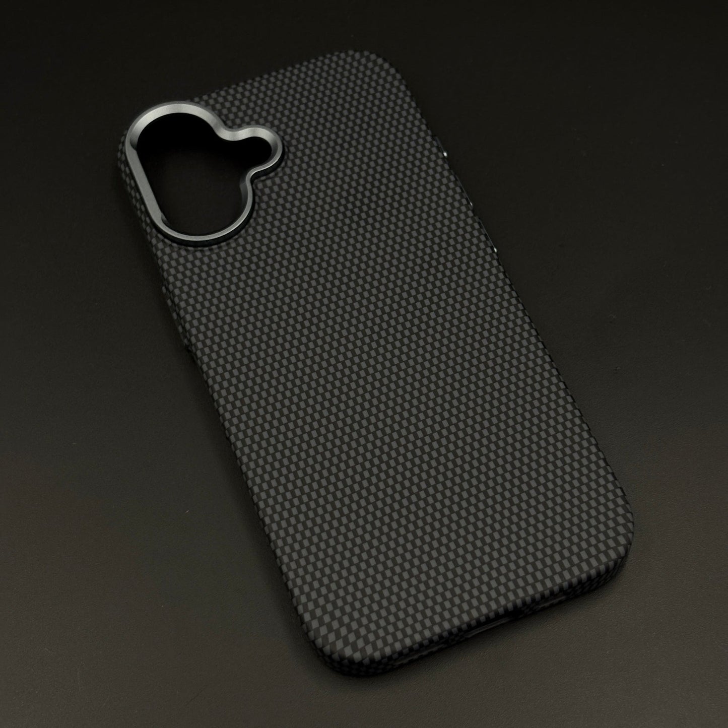 UltraLite Black Case Slim Mobile Case Cover for iPhone 17 | Rare Aramid Texture Finish | Real Carbon Fibre Feel | Hidden MagSafe