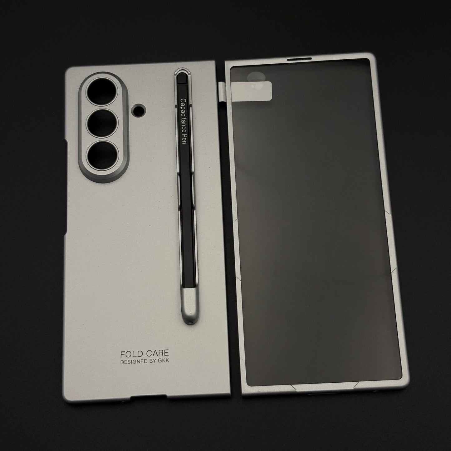 Matte Armor Hard Shell Case Cover with Pen for Samsung Galaxy Z Fold 7 | Front Screen Protector