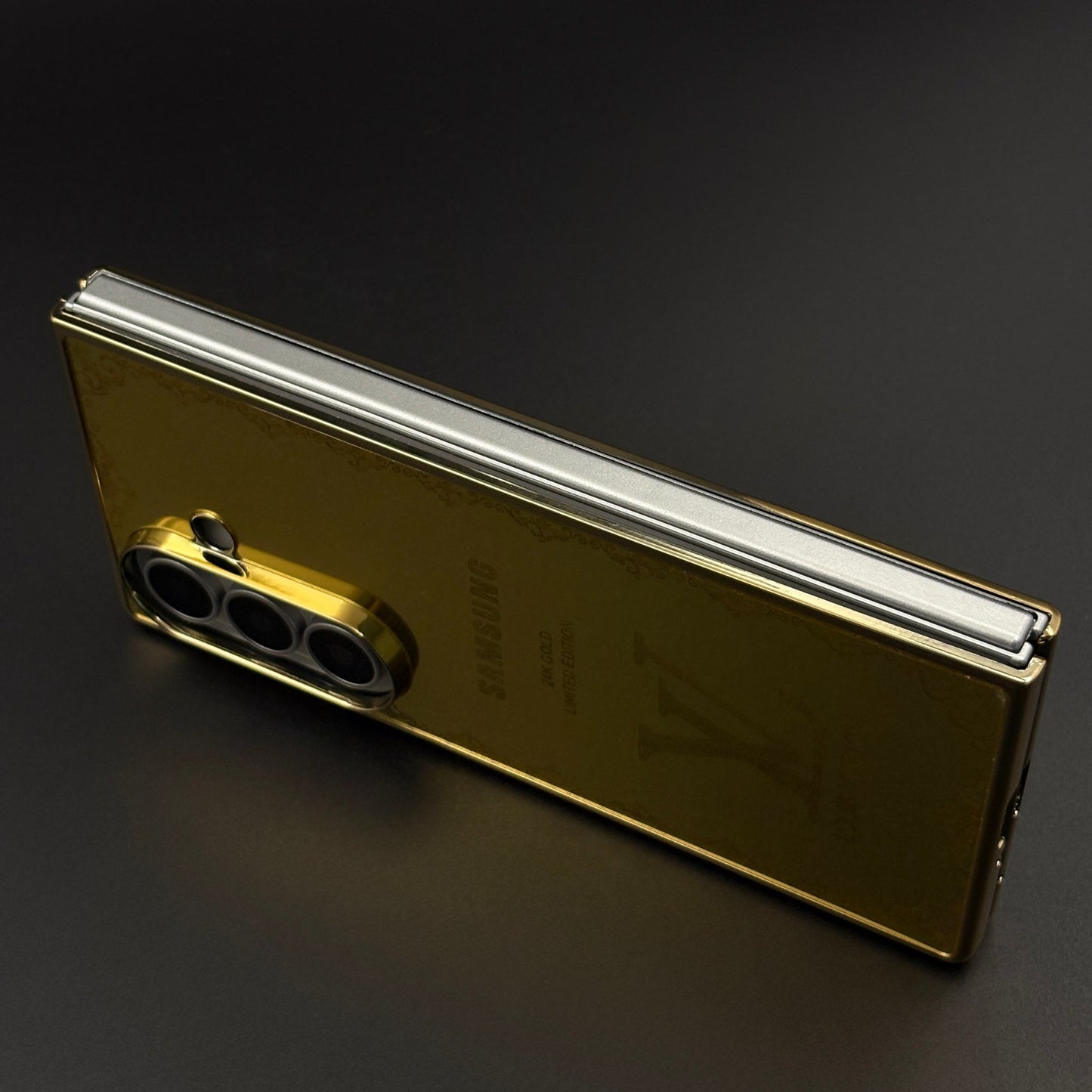 Handcrafted 24K Gold Plated Luxury Fashion Brand Case for Samsung Galaxy Z Fold 8 Ultra | Luxury Limited Edition Cover