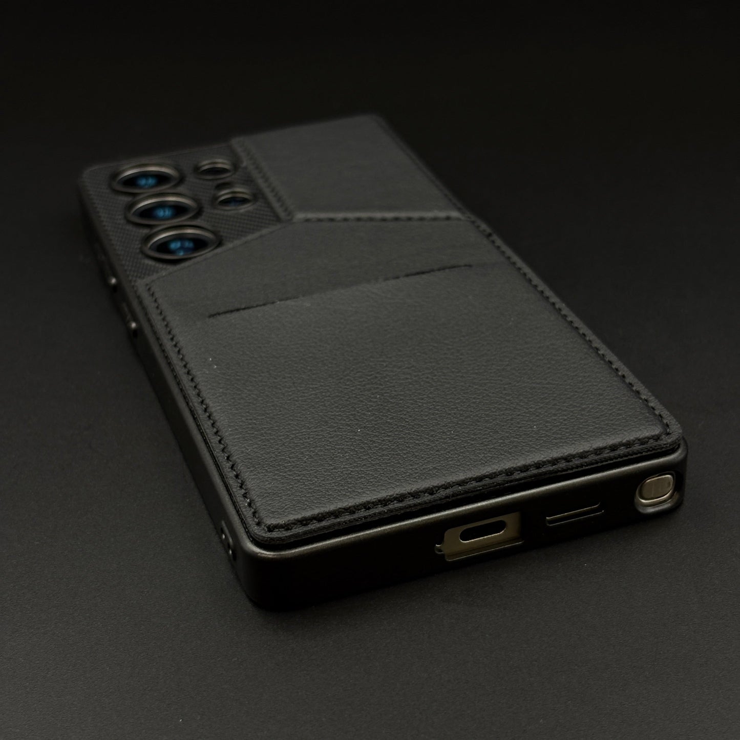 Leather Cardholder Kickstand Case for Samsung Galaxy S25 Ultra | Enhanced Camera Guard | Luxury Edition
