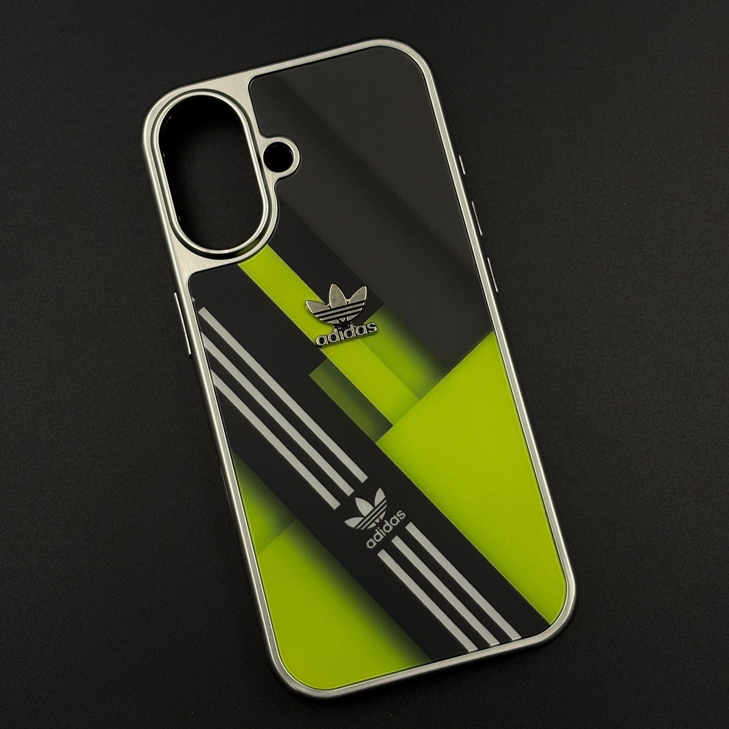 Luxury Sport-Brand Neon Sprint Case with Metal-Style Frame for iPhone 17