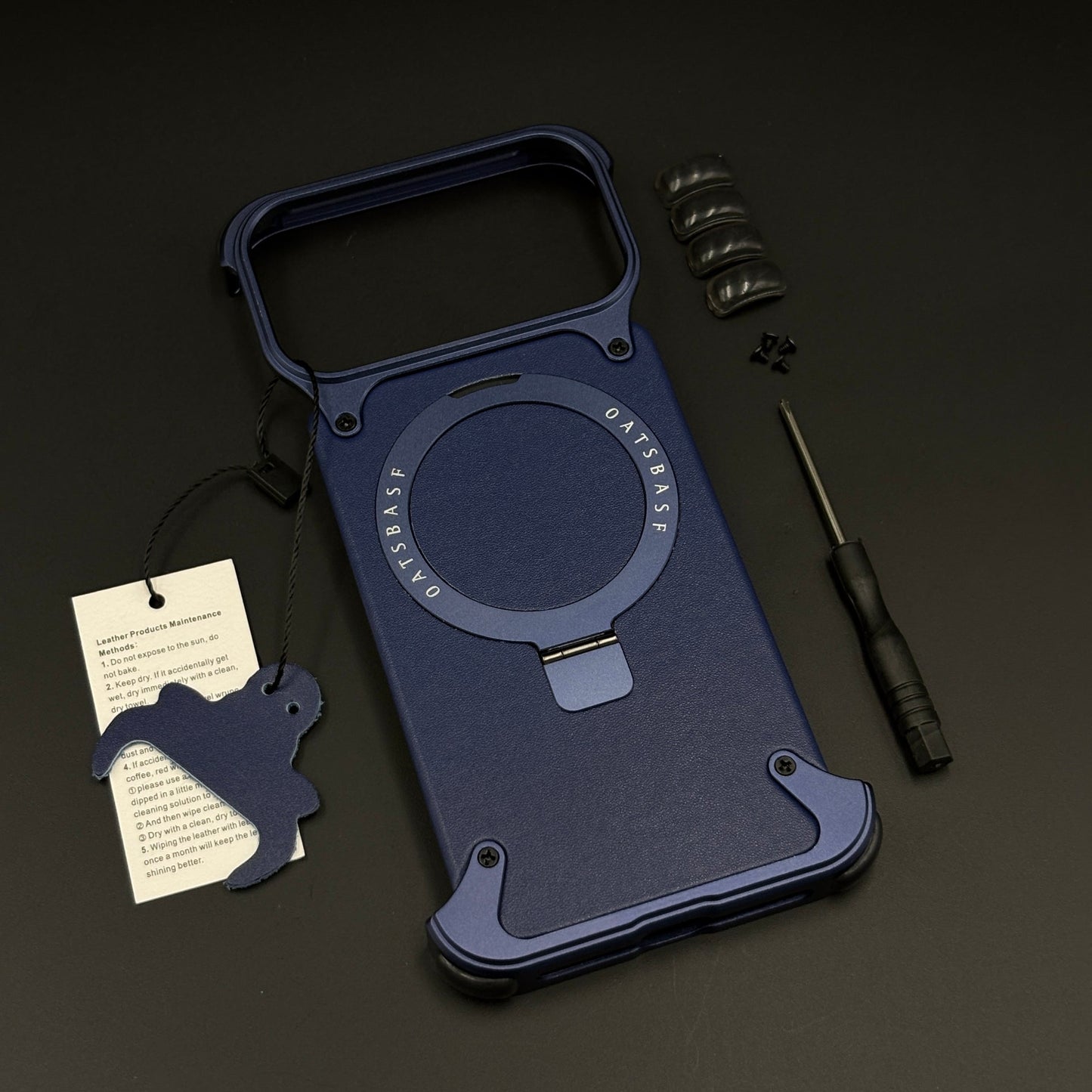 Metal Stand Mobile Case Cover for iPhone 17 Series | Rugged MagSafe Armor Shell