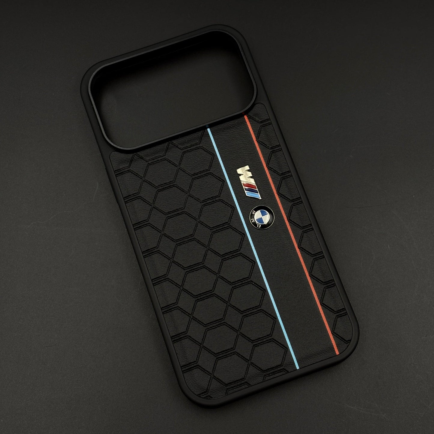 Performance M Sport Honeycomb Phone Case Cover for iPhone 17 Series | Racing Stripe Edition