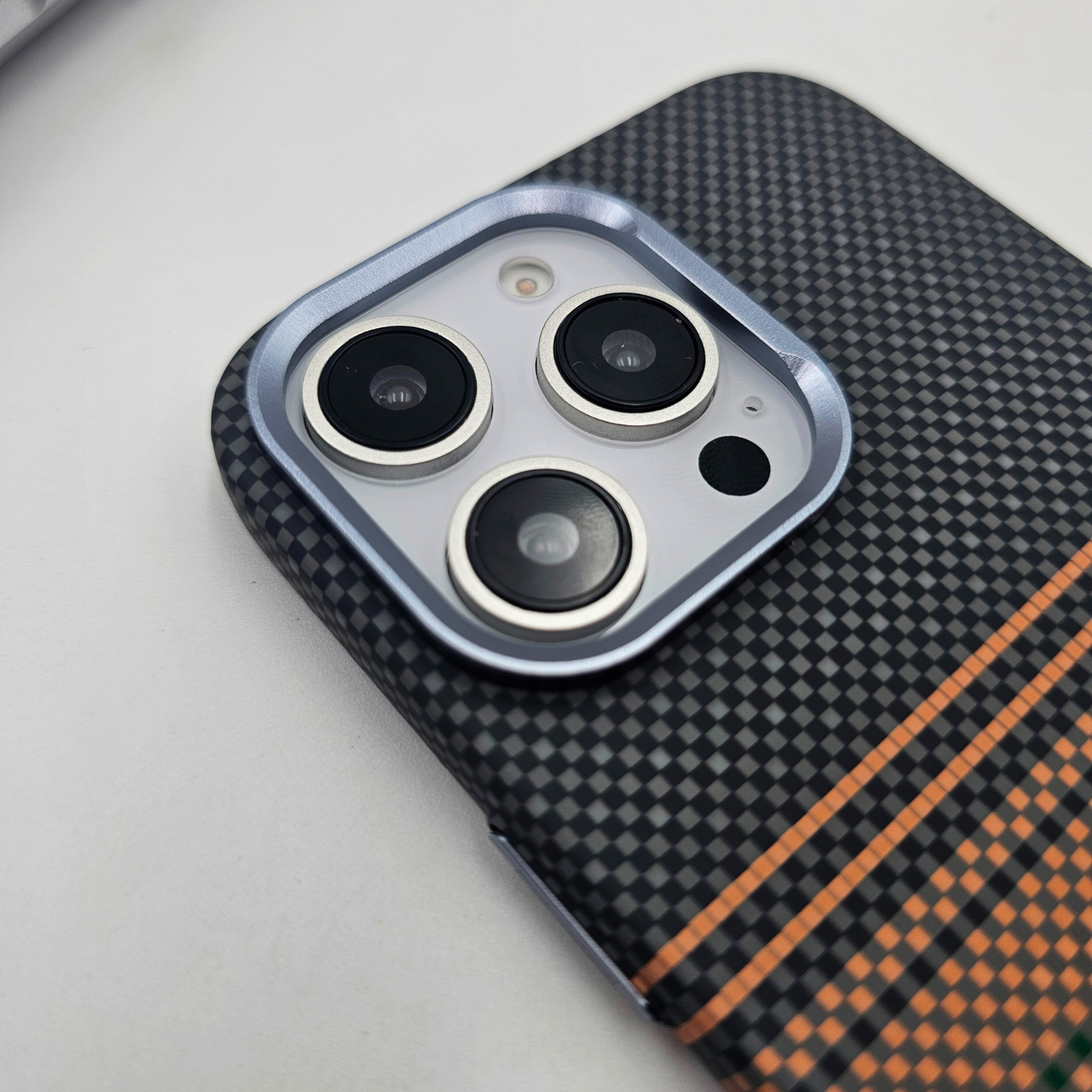 iPhone Series Pixelated Premium Slim Case | Rare Aramid Texture Finish | Real Carbon Fibre Feel | Hidden MagSafe