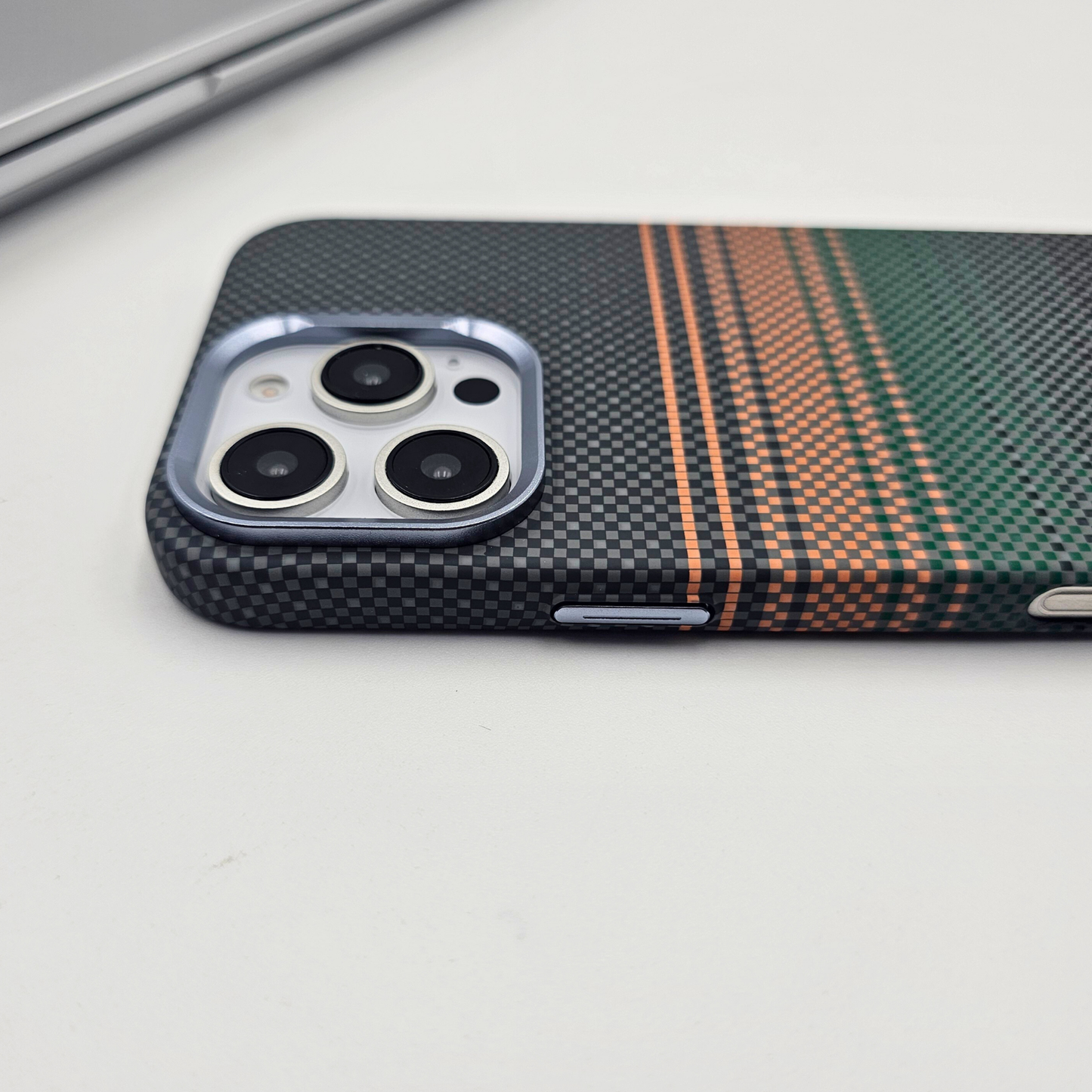 iPhone Series Pixelated Premium Slim Case | Rare Aramid Texture Finish | Real Carbon Fibre Feel | Hidden MagSafe