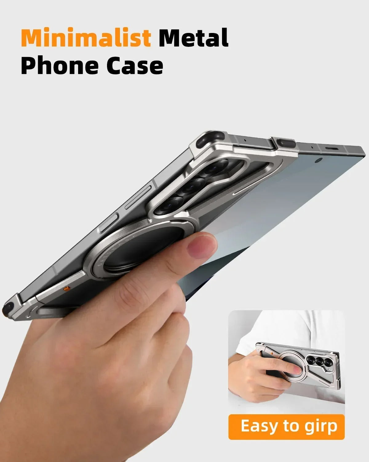 Hidden MagSafe Leather Case for Samsung Galaxy Z Fold 5 | Magnetic Wireless Charging Protective Cover