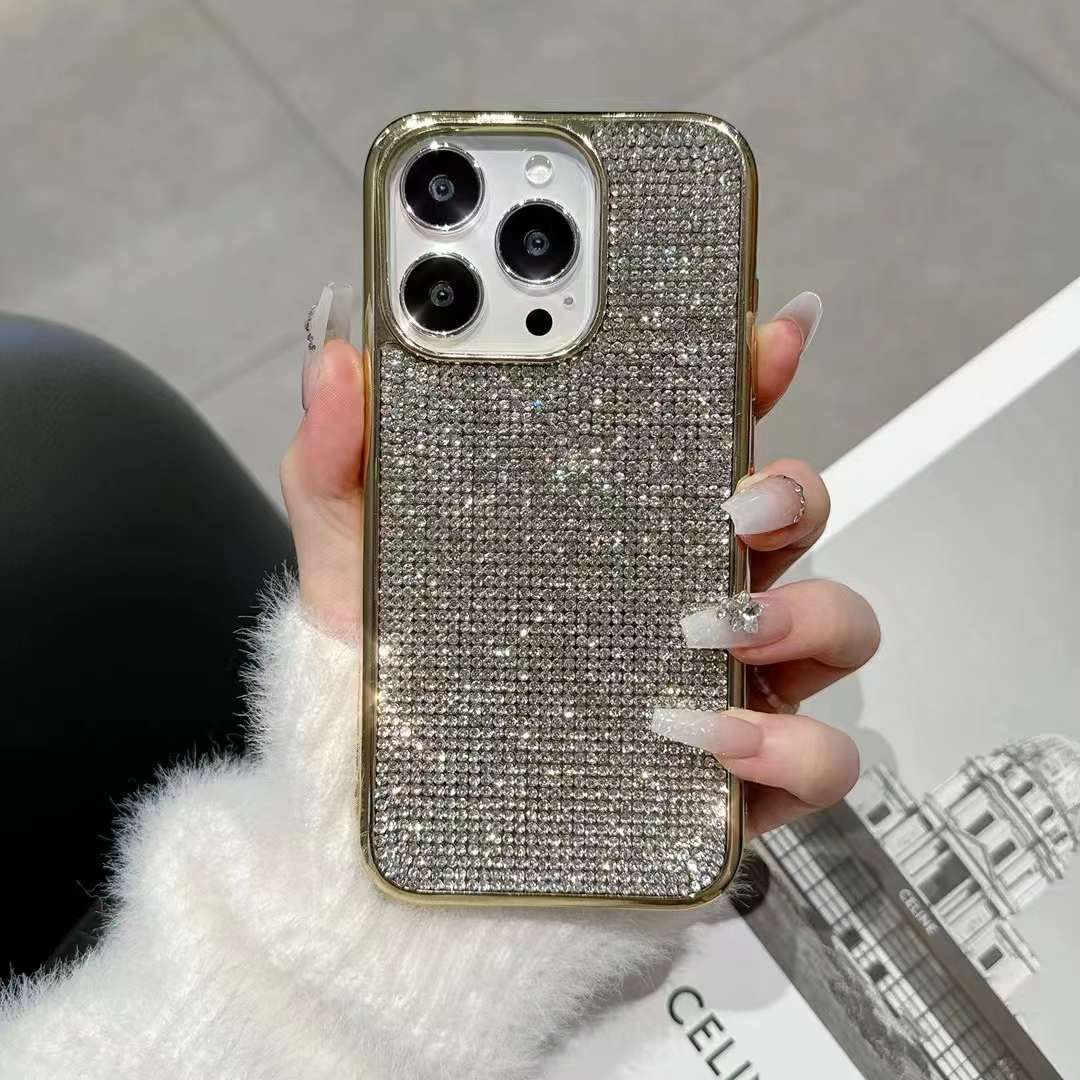 iPhone Luxury Glitter Rhinestone Diamond Side Silicone Case Cover Clearance