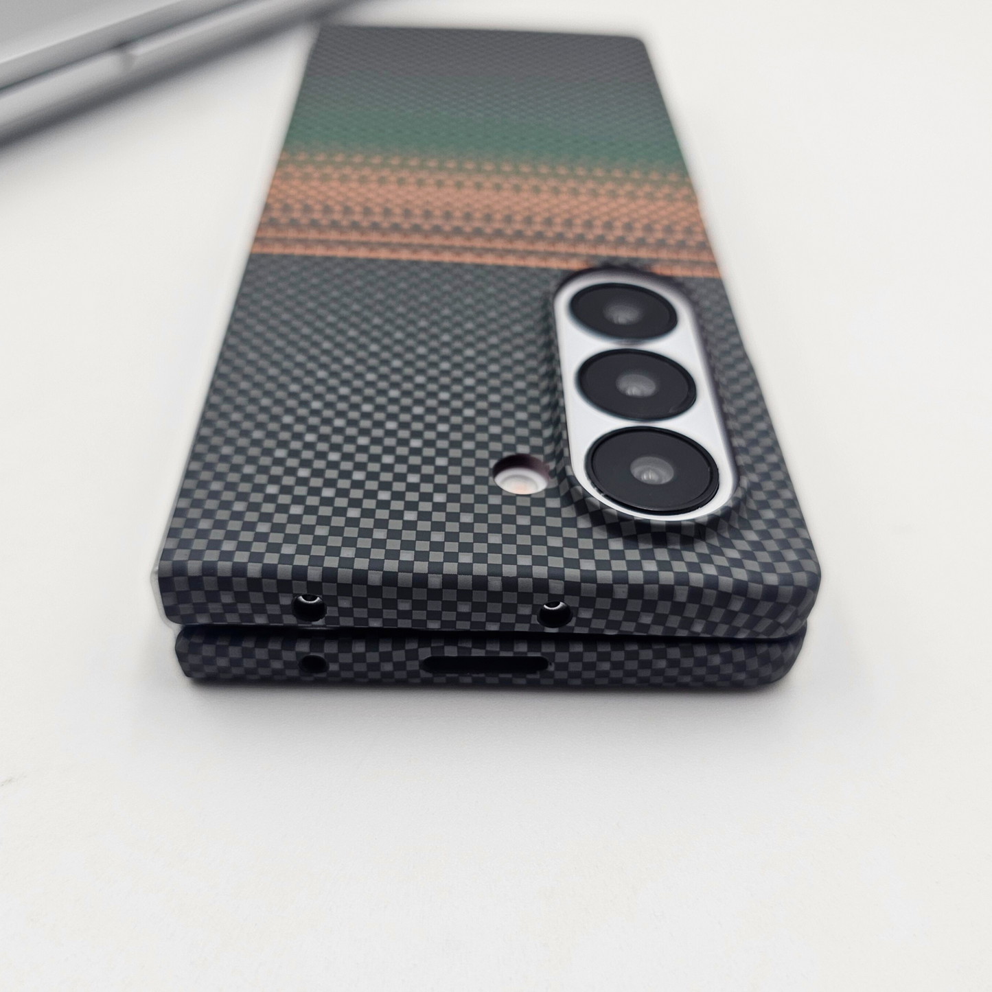 Samsung Galaxy Z Fold 5 Pixelated Premium Slim Case | Rare Aramid Texture Finish | Real Carbon Fibre Feel | Hidden MagSafe
