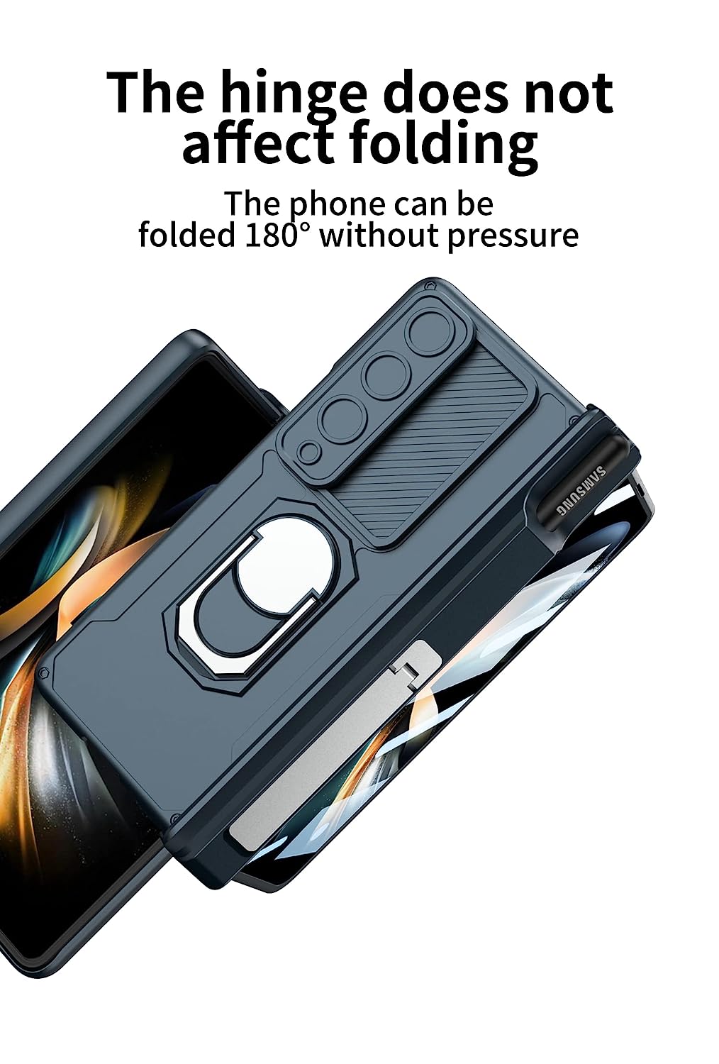 Samsung Galaxy Z Fold 4 With Pen Holder Magnetic Hinge Case Cover Clearance Sale
