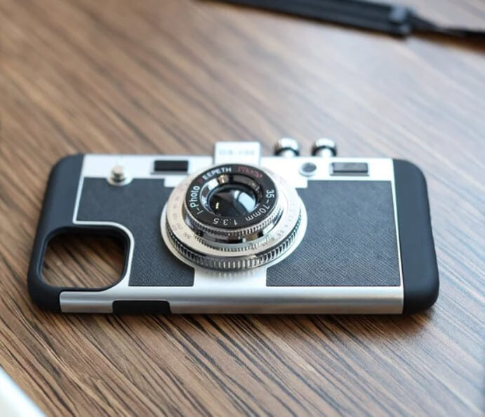 3D Vintage Camera Case for iPhone 15 Series | Retro Designer | Detachable Sling