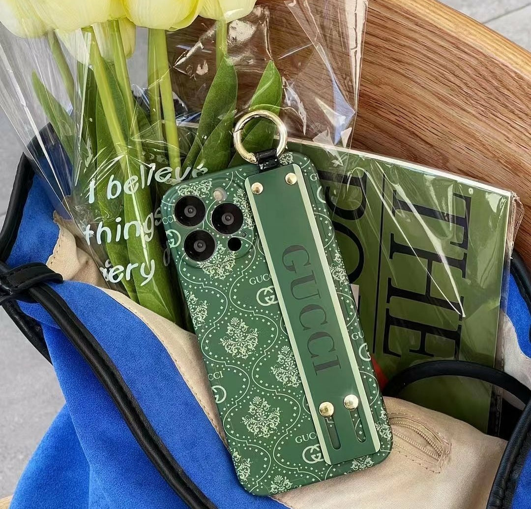 iPhone Luxury Brand GG Belt Strap Holder Case Cover