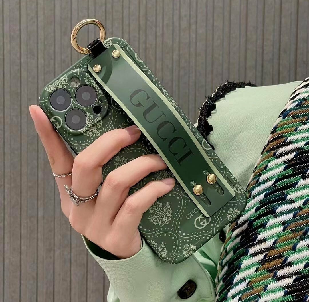 iPhone Luxury Brand GG Belt Strap Holder Case Cover