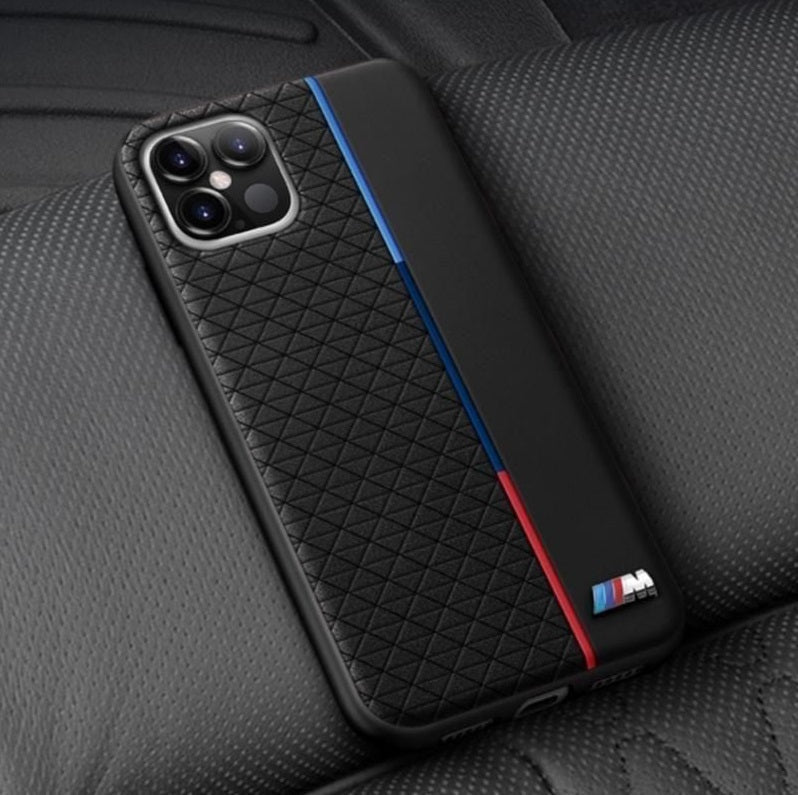 Sports Car M Dual Tone Case for iPhone 16 Series | Performance Series | Designer TPU | Leather Hybrid