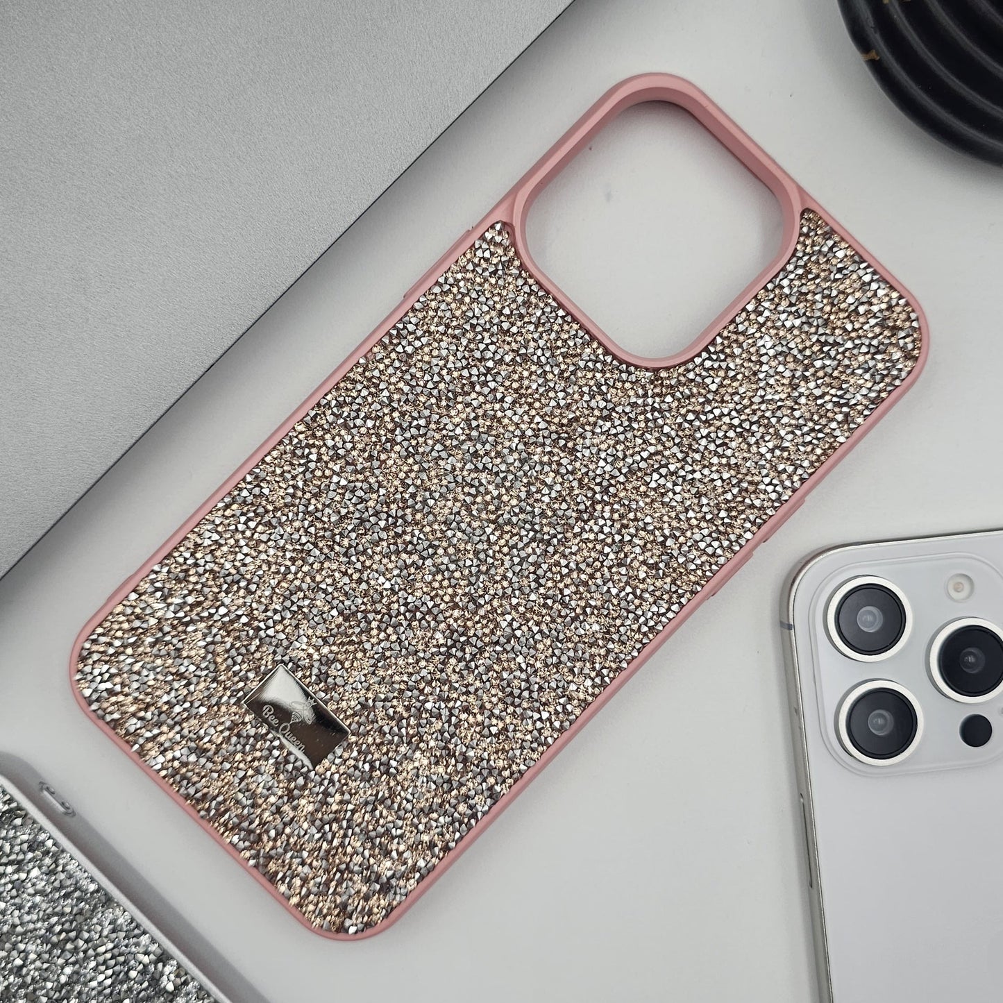 iPhone 15 Series Glitter Crystal Shimmer Stone Case Cover