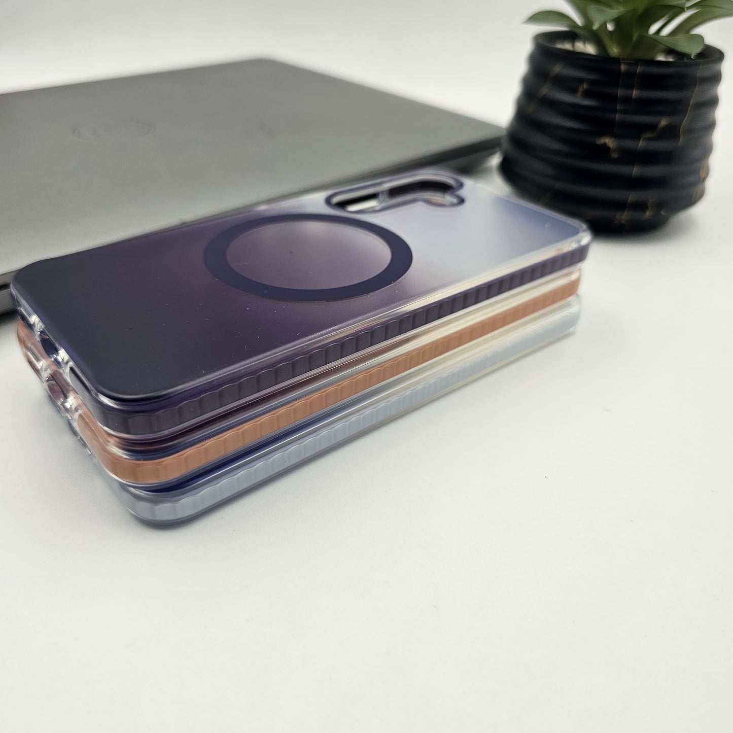 Dual Tone Matte MagSafe Case for Samsung Galaxy S25 | Anti-Yellowing | Sleek Luxury Cover