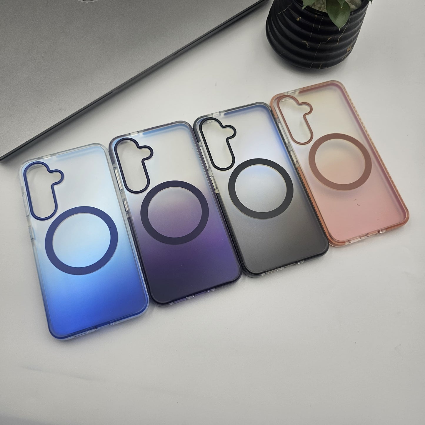 Dual Tone Matte MagSafe Case for Samsung Galaxy S25 | Anti-Yellowing | Sleek Luxury Cover