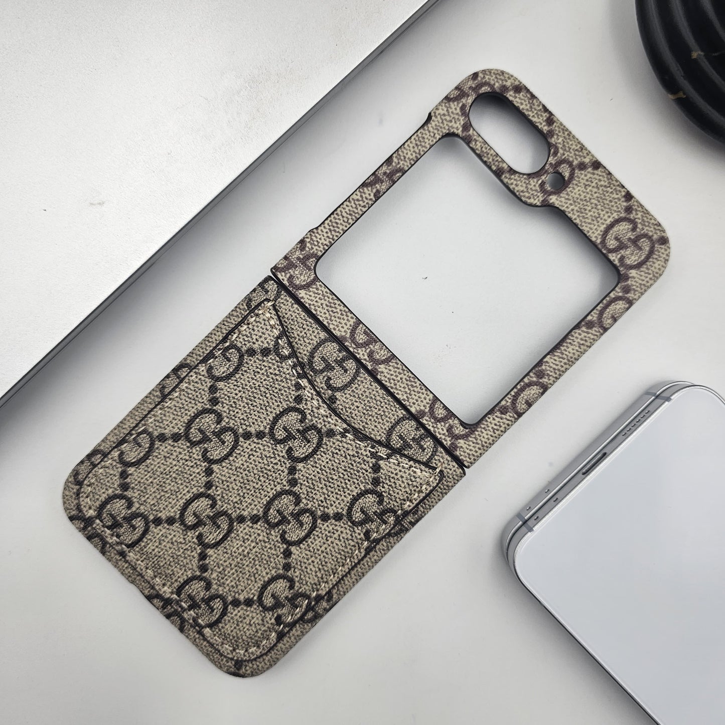 Samsung Galaxy Z Flip 7 FE Luxury Brand Cardholder Leather Case