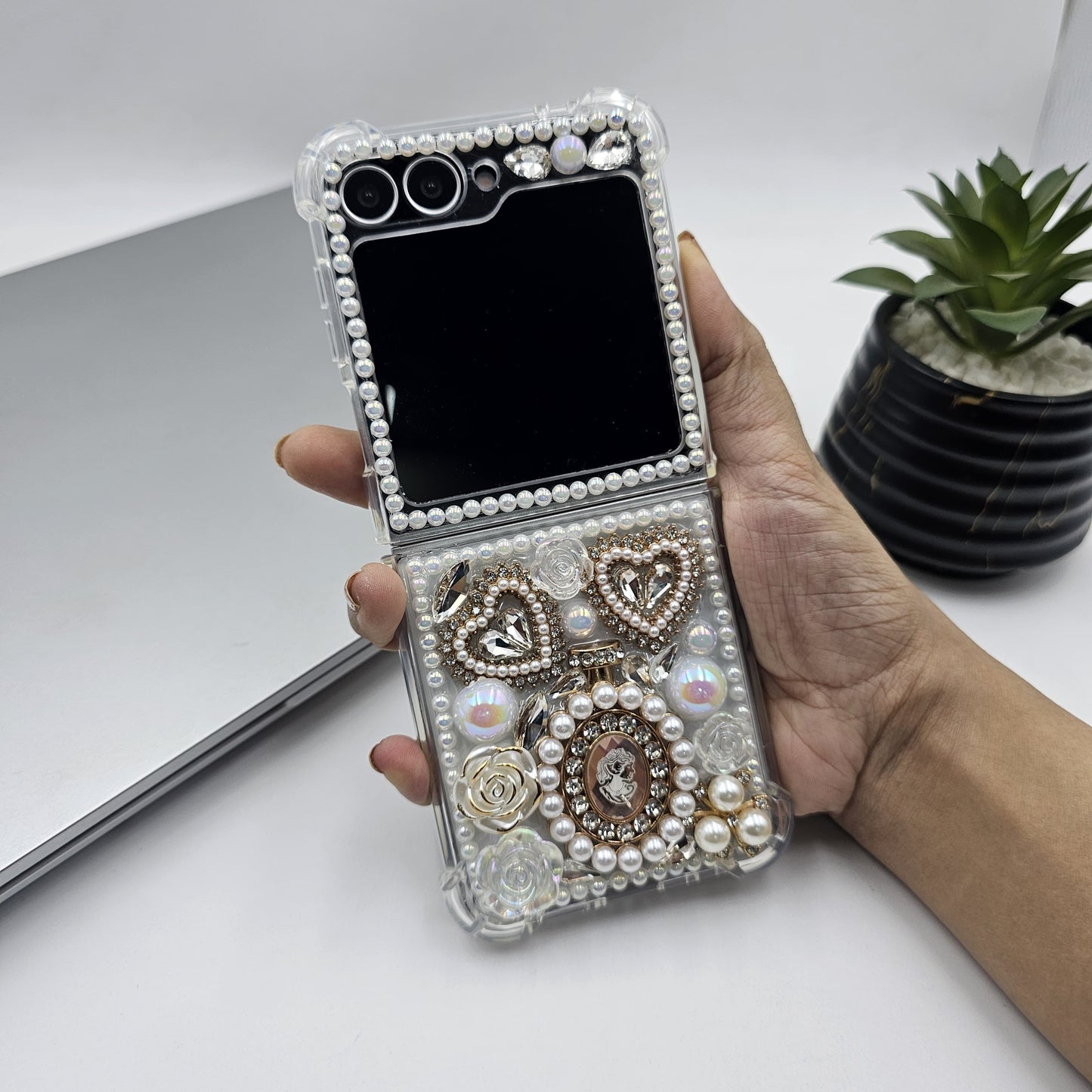 Queen Perfume Bottle Rhinestone Diamond Case For Samsung Galaxy Z Flip 7 FE