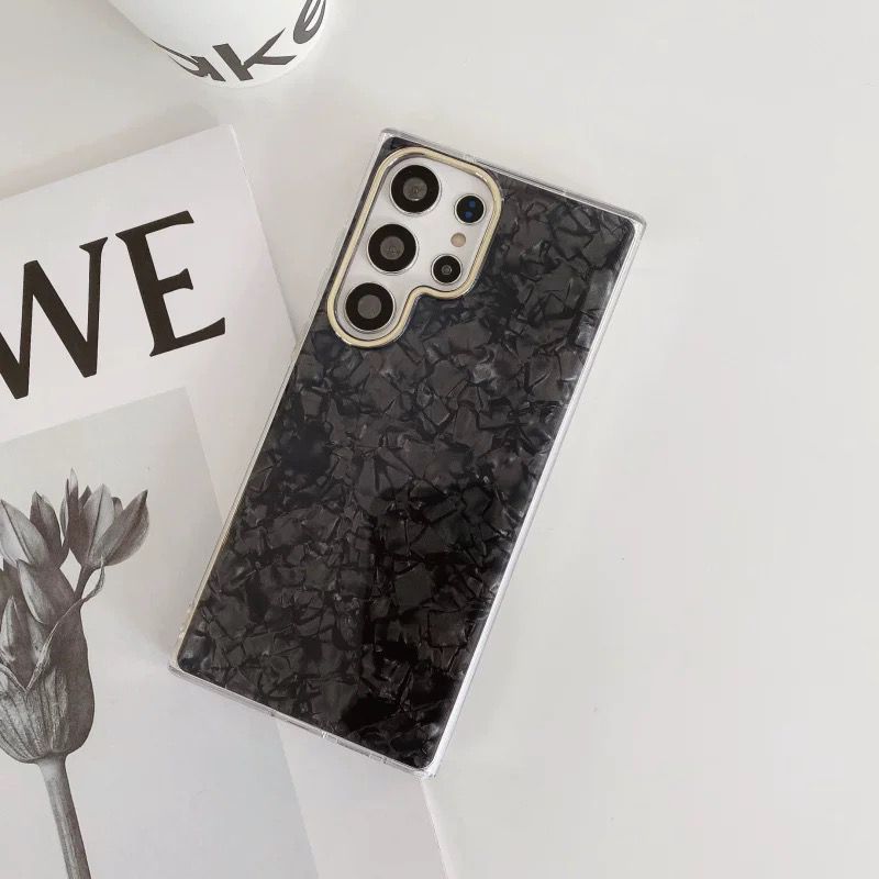 Samsung Galaxy S25 Ultra Glitter Shell Marble Pattern Case