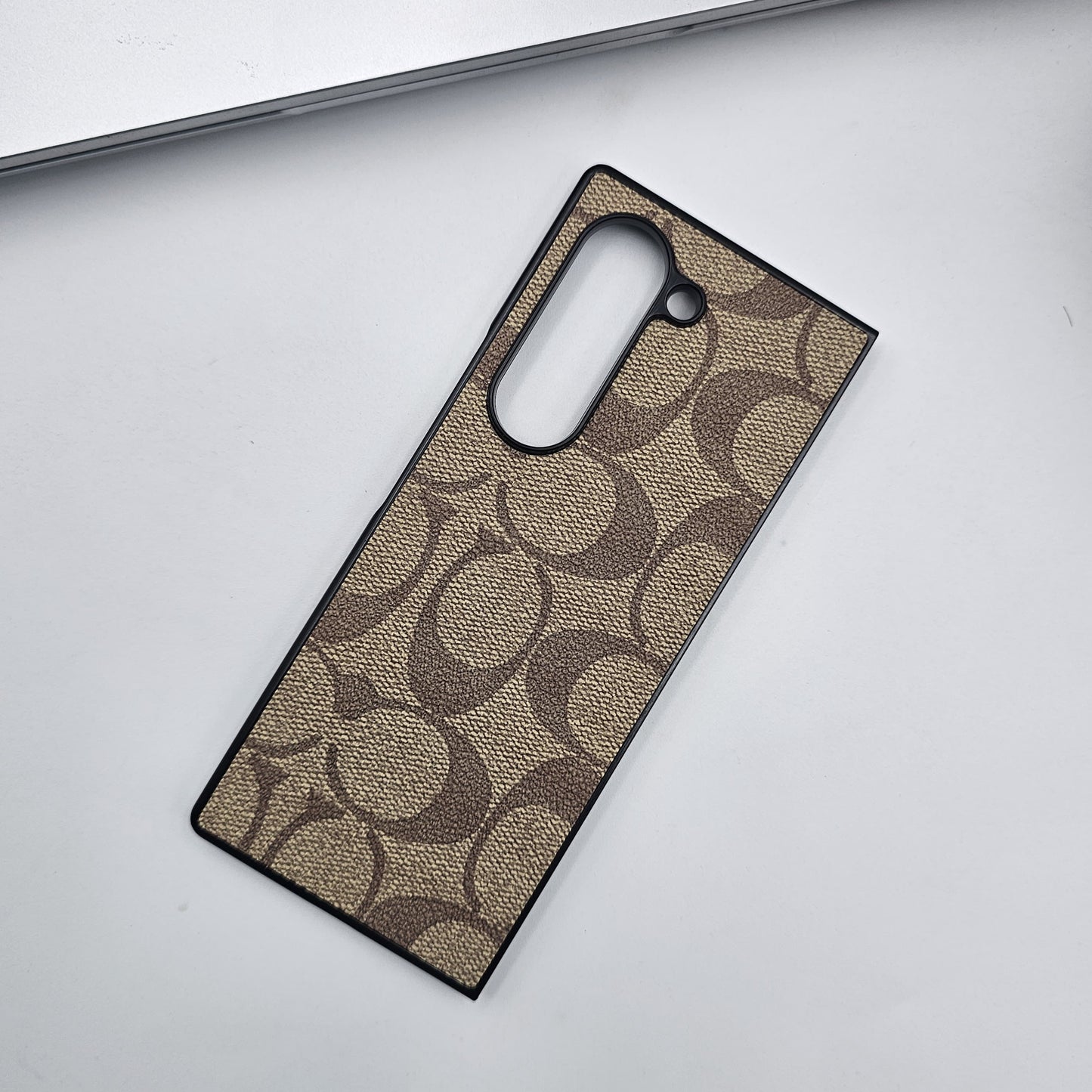 Samsung Galaxy Z Fold 7 Luxury Brand Pattern CC PU Leather Case Cover