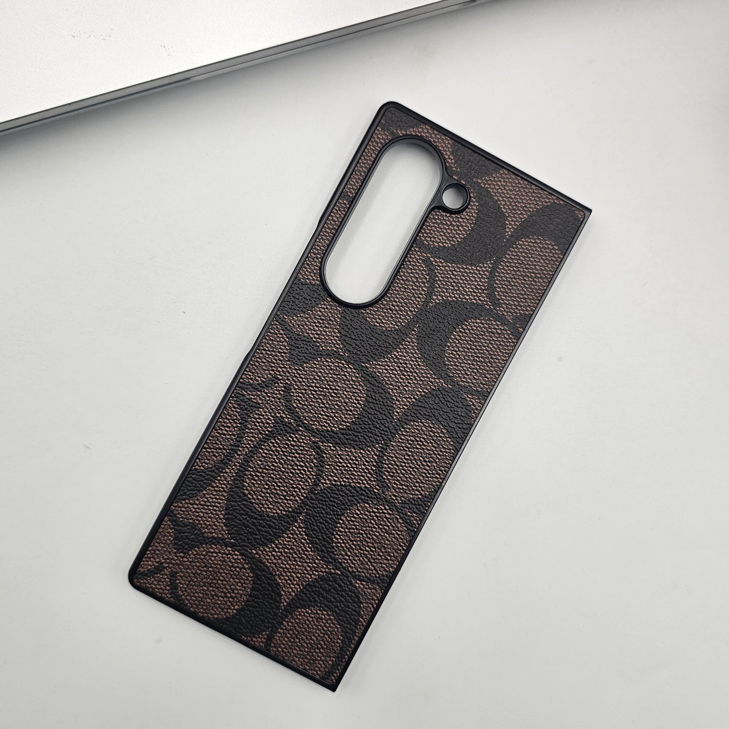 Samsung Galaxy Z Fold 7 Luxury Brand Pattern CC PU Leather Case Cover