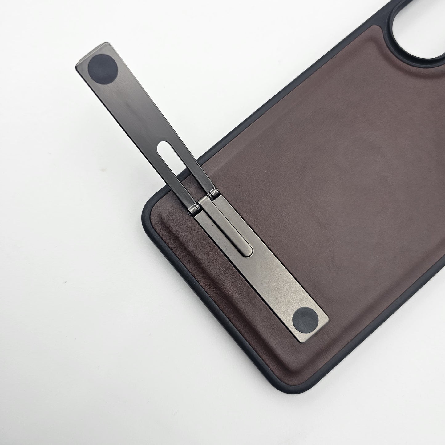 Samsung Galaxy S25 Edge PU Leather Metal Kickstand Case