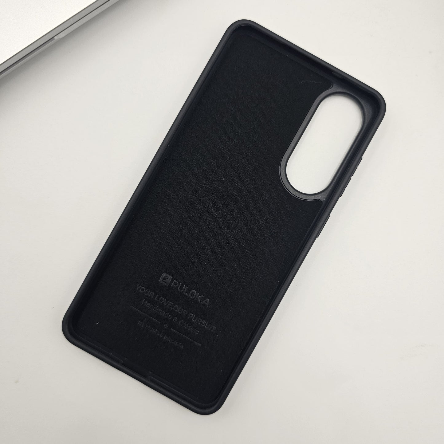 Samsung Galaxy S25 Edge Centre Stitched Leather Case Inside Velvet