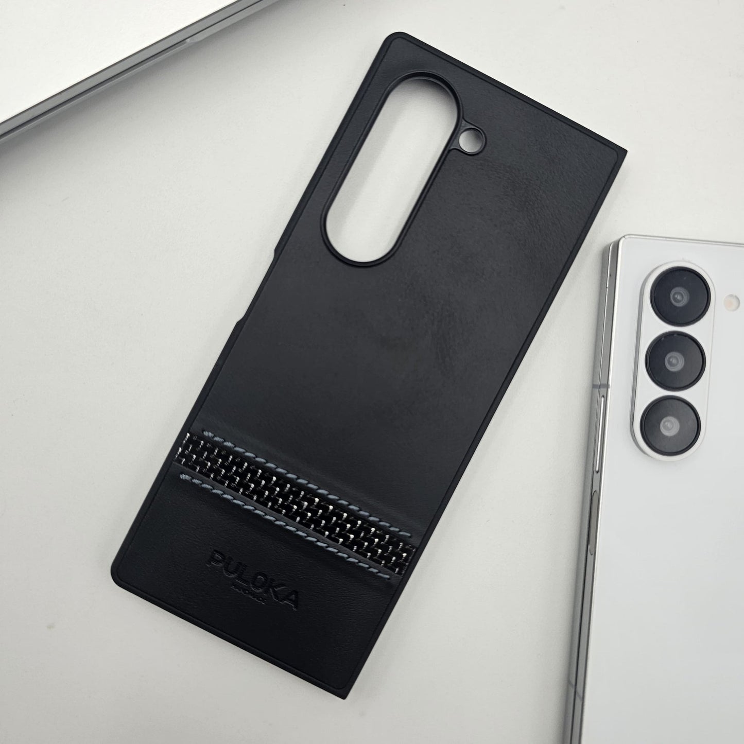 Samsung Galaxy Z Fold 5 PU Leather Stripe Texture Case