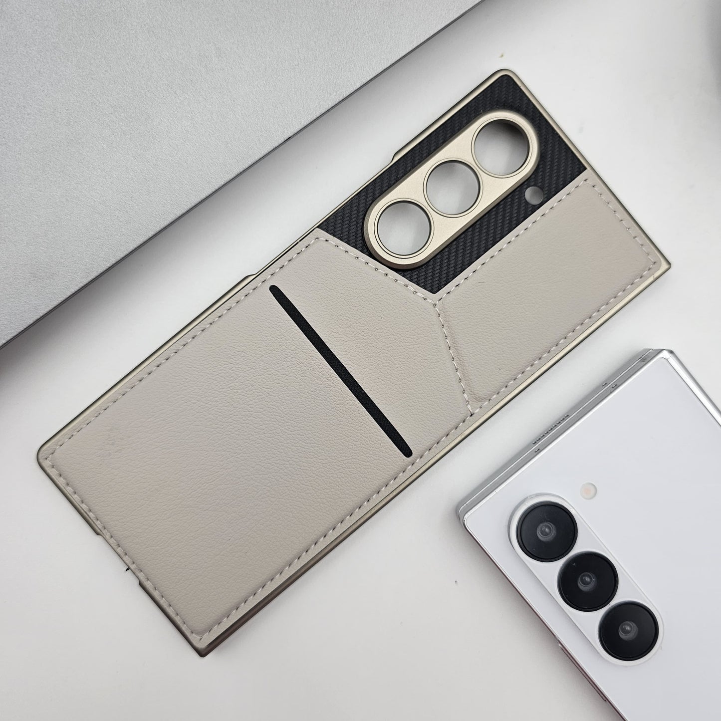 Samsung Galaxy Z Fold 6 Stand Cardholder With Front Screen Protector