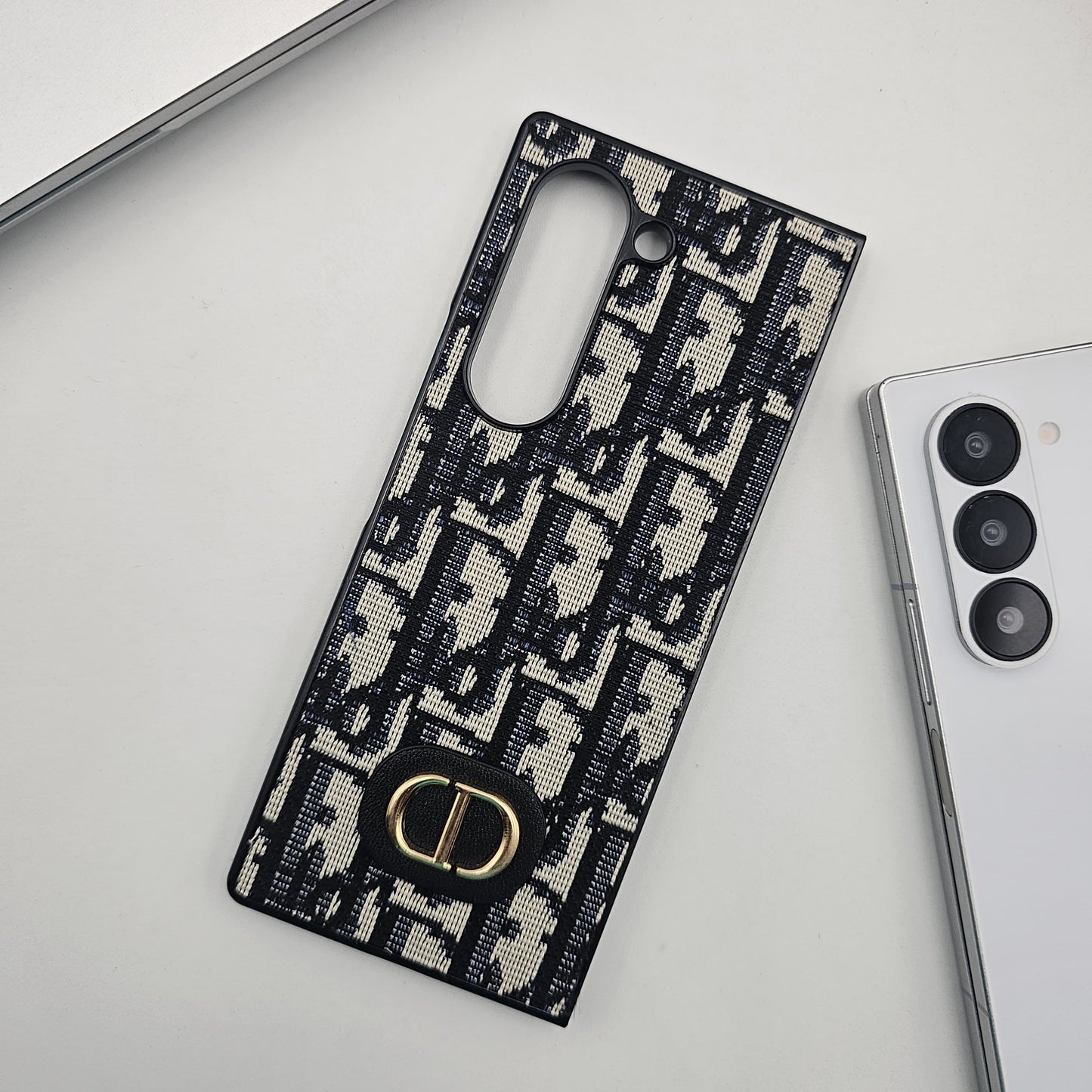 Samsung Galaxy Z Fold 6 CD Embroidery Luxury Phone Case