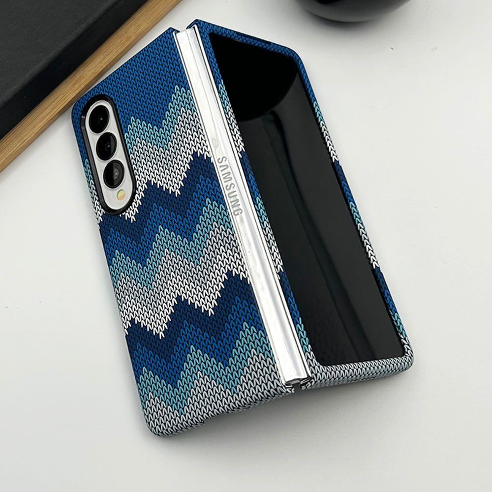 Samsung Galaxy Z Fold 3 Woolen Texture Pattern Case Cover