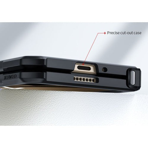 Hybrid Glass & Acrylic Case for Samsung Galaxy Z Fold 7 | Rugged Shockproof Airbags Bumper