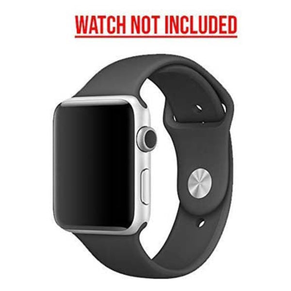 Apple iWatch Black Silicone Sport Band For 1 2 3 4 5 6 7 8 9 SE 7 8 9 SE SE 2 Gen